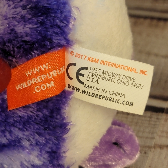 Wild Republic Stuffed Purple Owl - Picture 5 of 7
